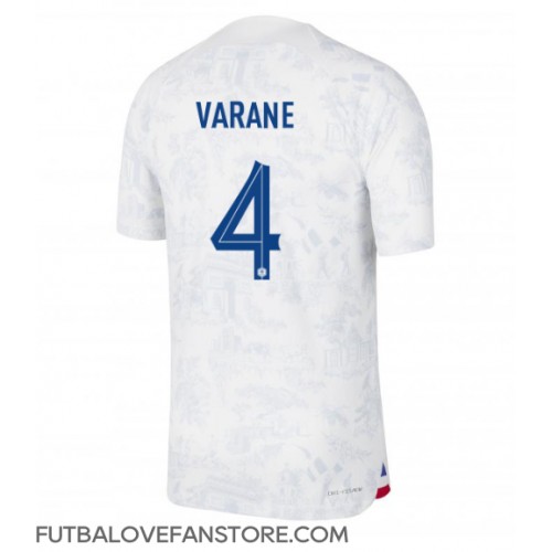 Francúzsko Raphael Varane #4 Vonkajší futbalový dres MS 2022 Krátky Rukáv